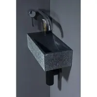 Forzalaqua Venetia fontein 30x15cm links zonder kraangat graniet gepolijst