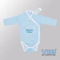 Vib - Rompertje (overslag) Luxe Katoen - Droom Prins (Blauw) - Babykleertjes - romper - rompertjes - rompertjes met tekst - baby cadeau - baby aankondiging - overslagromper