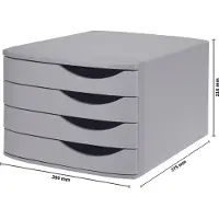 Jalema Re-solution ladeblok grijs (4 laden)