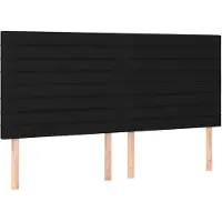vidaXL Hoofdbord zwart 180x5x118/128 cm stof