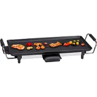 Alpina Teppanyaki Grillplaat - 48 x 28 CM - 230V 2000W - Zwart
