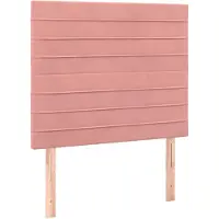 vidaXL Hoofdbord roze 90x5x118/128 cm fluweel