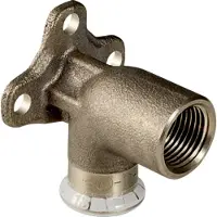 Geberit mapress brons muurplaat, behuizing brons, oppervlaktebescherming geen (onbehandeld), haaks, draadmaat kraanaansluiting 1/2"