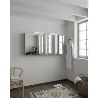 Mondiaz Cubb spiegelkast 150x70x16cm smoke met 3 deuren