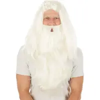Dressforfun - Pruik kerstman - verkleedkleding kostuum halloween verkleden feestkleding carnavalskleding carnaval feestkledij partykleding - 300745