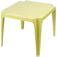 Pflanzen-Kölle Kindertafel - groen - kunststof - buiten/binnen - L56 x B51 x H44 cm - Bijzettafels