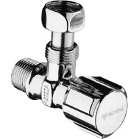 Schell Comfort hoekstopkraan m. koppeling knel 1/2"x3/8" chroom