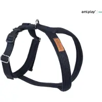 Amiplay Harnas verstelbaar grand soft Cotton zwart maat-S