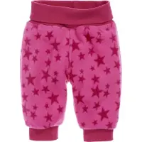 Schnizler fleecebroek Sterren junior roze