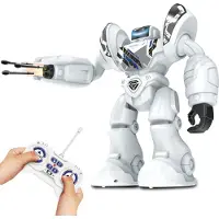 Silverlit Robot Robo Blast wit - Bestuurbare Speelgoedrobot met schietende vuist - 34 cm hoog
