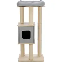 Trixie Luan, binnenkant, pluche, polyester, grijs, 1290 mm