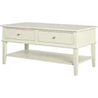 DOMUS Franklin-Salontafel - 2-laden - Wit MDF