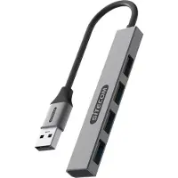 Sitecom Usb-a Nano Hub Naar 4 X Zilver / Zwart (cn-5002)