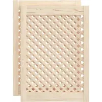 vidaXL Kastdeuren met latwerk 2 st 49,5x69 cm massief grenenhout