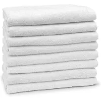 Eleganzzz Badlaken 100% Katoen 70x140cm - white - Set van 8