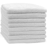 Eleganzzz Badstof Handdoek 100% Katoen 50x100cm - white - Set van 8