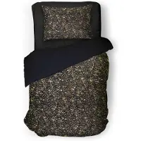 Eleganzzz Dekbedovertrek Foil Velvet - black 140x200/220cm
