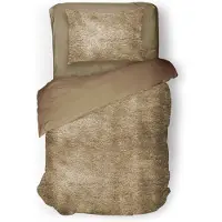 Eleganzzz Dekbedovertrek Flanel Fleece - gold 140x200/220cm