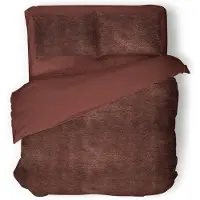 Eleganzzz Dekbedovertrek Flanel Fleece - rose brown 200x200/220cm