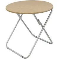 Concorde Bijzettafel - MDF hout - metaal - inklapbaar - D69 x H96 cm - Bijzettafels