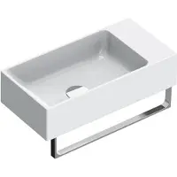 Catalano Premium Fontein 50x25cm Keramiek - Zonder Kraangat - Glans Wit - 8055348934762 - Rechthoekig - Wastafels, Fonteinen, Opzetfonteinen