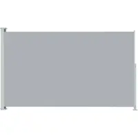 The Living Store Zijsscherm - Grijze Polyester 180 x (0-300) cm - UV- en Waterbestendig