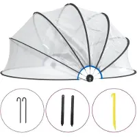 The Living Store Zwembadkoepel Transparant 467x234 cm - UPF 30 PVC - Glasvezel
