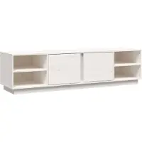 The Living Store TV-meubel - Grenenhout - 156 x 40 x 40 cm - Wit
