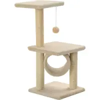 The Living Store De Living Store krabpaal voor katten, sisal, 65 cm, beige