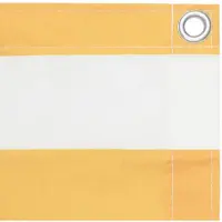 The Living Store Living Store Balkonafscherming, wit en geel, 120x600 cm, Oxford-stof