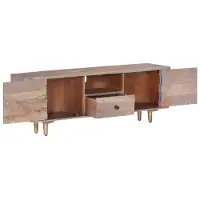 The Living Store Televisiemeubel Acaciahout - 118x30x40cm - Industriële uitstraling