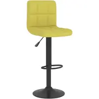 The Living Store Living Store barkruk, groen, met stoffen bekleding