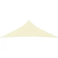 The Living Store Zonnezeil - Driehoekig - 5x5x6 m - Crème - PU-gecoat oxford stof