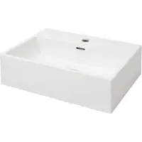 The Living Store Wastafel - Keramiek - 51.5 x 38.5 x 15 cm - Wit