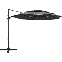The Living Store Parasol 4-laags - 300x300x247cm - UV-beschermend polyester - Gepoedercoat aluminium