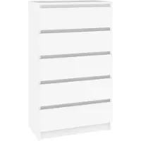 The Living Store De Living Store ladeschrank, wit, 60x36x103 cm, van houtvezel