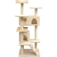 The Living Store De Living Store krabpaal voor katten, sisal, 125 cm, beige