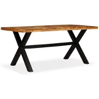 The Living Store De Living Store eettafel, gemaakt van massief acacia- en mangohout, afmetingen: 180 x 90 x 76 cm