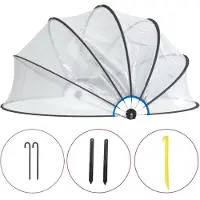 The Living Store Zwembadkoepel - Beschermende en doorzichtige tent - UPF 30 PVC - 376x188 cm
