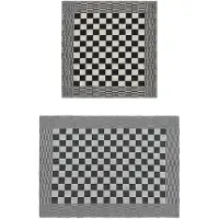 The Living Store Keukendoeken Set - 20 stuks - Superzacht en absorberend - Zwart en wit - 100% katoen