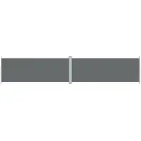 The Living Store Zijluifel - Grote - Uittrekbaar - 200 x (0-1000) cm - Antraciet - Polyester met PU-coating