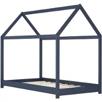 The Living Store Living Store kinderbedframe, grijs, massief grenenhout, 80 x 160 cm