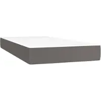 The Living Store Pocketveringmatras - Kunstleer - Pocketveren en schuim - 80 x 200 x 20 cm - Middelharde ondersteuning