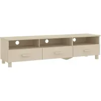 The Living Store HAMAR TV-kast - massief grenenhout - 158 x 40 x 40 cm - honingbruin