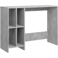 The Living Store De Living Store computerbureau, betonkleur, 102,5 x 35 x 75 cm, gemaakt van houtvezelplaat
