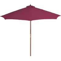 The Living Store Parasol - Houten - 300x250 cm - Bordeauxrood - UV-beschermend