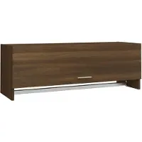 The Living Store De Living Store garderobekast, bruin, met een eikenhoutlook, afmetingen 100x32,5x35 cm, gemaakt van houtvezel