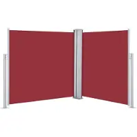 The Living Store Zijluifel Groot - Uittrekbaar - Rood - 100 x 0-600 cm (H x B) - UV-bestendig Polyester met PU-coating