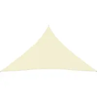 The Living Store Zonnescherm driehoekig 3x3x3 m oxford stof crèmekleurig - Parasol
