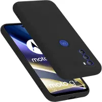 Cadorabo Hoesje geschikt voor Motorola MOTO G51 5G in LIQUID ZWART - Beschermhoes gemaakt van flexibel TPU silicone Case Cover
